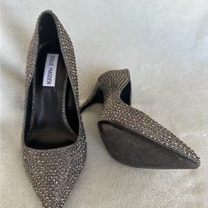 Steve Madden Silver Pearls Stiletto Heels